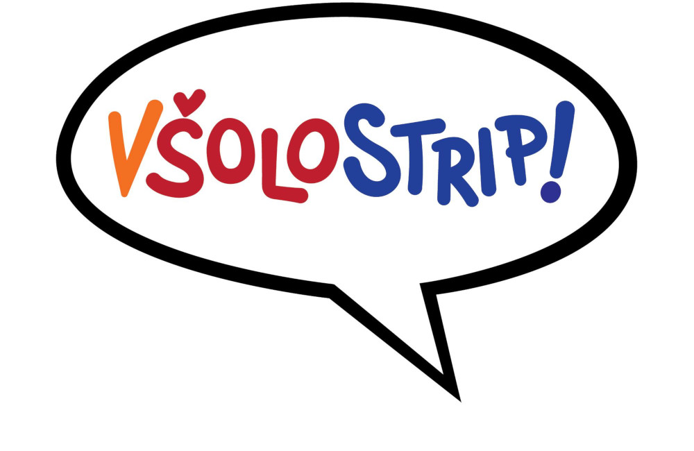 Risba oblačka z besedilom Všolostrip!